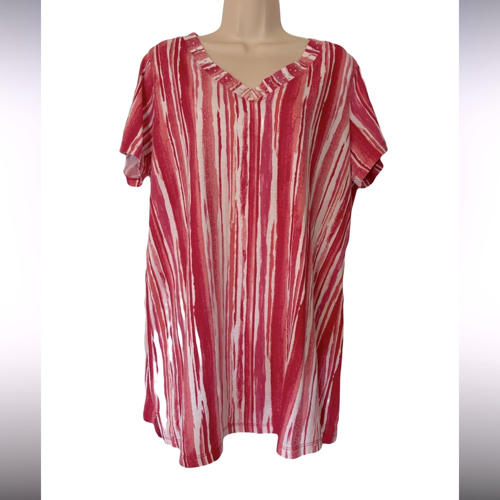 Roaman's Red and White Striped Tunic